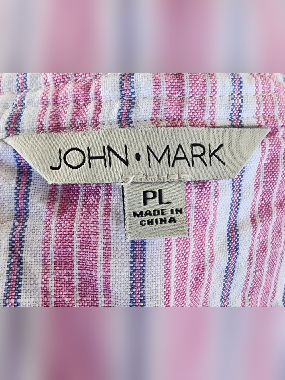 Embroidery John Mark Pink Striped Tunic with Multicolor Floral & Bird. - Picture 11 of 12